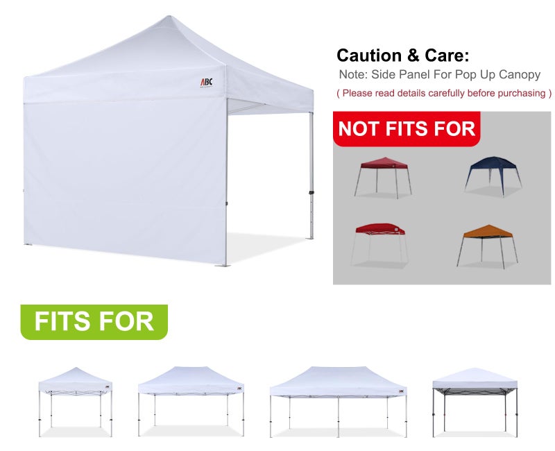 ABCCANOPY Instant Canopy SunWall 10x10 FT, 1 Pack Sidewall Only, No Frame or Top, Gray - Image 3